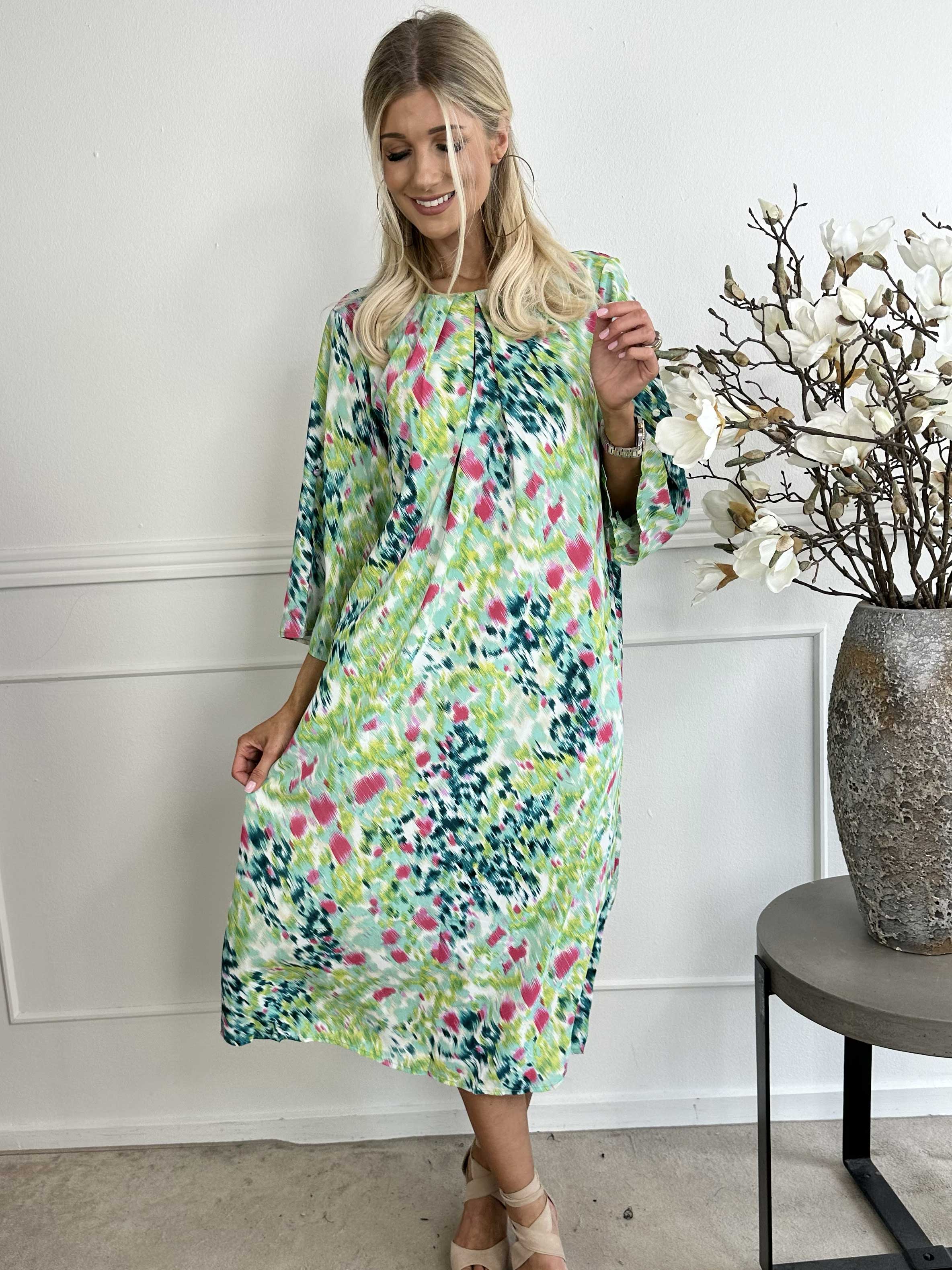 Gigi - Mångfärgad mönstrad tunikaklänning